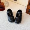 Zapatos Pequeños de Cuero Estilo Preppy para Niños 2025 Primavera y Otoño Nuevos Zapatos Negros de Princesa para Actuación de Niñas Suela Suave Zapatos Versátiles