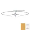 Pulseira de Amor Simples e Elegante para Mulheres, Não Desbota, Prata 925, Pulseira de Moissanita de Alta Qualidade Levemente Luxuosa, Processamento Personalizado