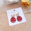 Brincos Estilo Chinês Gong Xi Fa Cai Vermelho Sorte Longos Novos Novos Novos Ano Versátil Elegantes Bijuterias Mulheres