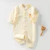 Ropa de bebé primavera y otoño ropa interior de algodón puro mameluco para recién nacido niño y niña mameluco de una pieza pijama de invierno manga larga