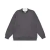 Sudadera Pulóver de Cuello Redondo 2025 Otoño Nueva Falsa de Dos Piezas Cuello en V Profundo Holgada Estilo Japonés Retro Camiseta Básica Versátil