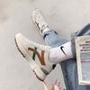 Tênis da Moda Coreana para Mulheres 2025 Verão Novo Estudante Tênis Respiráveis Combinação de Cores Cadarço Retrô Sapatos Forrest Gump