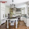 Armários Personalizados de Madeira Maciça para Fábrica de Comércio Exterior, Armários de Cozinha de Luxo Leve Estilo Americano e Europeu, Estilo Shaker, Personalização para a Casa Inteira