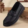 2026 Nuevos Zapatos de Madre de Cuero Suave y Suela Suave para Personas de Mediana Edad y Mayores, Zapatos de Vestir Cómodos para Primavera y Otoño, Zapatos de Trabajo para Mujer, Antideslizantes