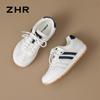Zapatos Casuales de Cuero Cosido Zhr Forrest Gump para Mujer 2025 Nuevos Ligeros con Aumento de Altura Zapatos Deportivos Súper Suaves Transpirables Versátiles para Mujer