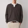 Sudadera Dos en Uno de Alta Inteligencia para Hombre Momeike para Viajar, Nueva Sudadera Estilo Otoño 2026 para Hombre con Cuello Henley 55931
