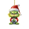 Pendente de Bebê Grinch 2D Novo Transfronteiriço Decoração de Natal Decoração de Árvore de Natal Pingente de Acrílico