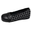 Sapatos de vovó estilo francês, bico redondo, bolinhas, salto baixo, novos sapatos baixos Mary Jane de primavera-verão 2026 para mulheres, atacado