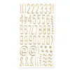 Pegatinas de Burbujas del Alfabeto Inglés Transfronterizas 3D en Relieve Lámina de Oro Accesorios para Diario DIY Venta al por Mayor Pegatinas de Letras 3D Metálicas