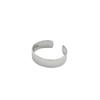 Anel de prata esterlina S925 minimalista brilhante largo anel de dedo chique Coreia do Sul personalidade anel de prata feminino joia de temperamento moderna