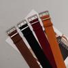 Novo estilo coreano Dongdaemun-style Double Needle Suede Wide Belt Vintage Silver Buckle Cow Two-layer Suede Belt Women