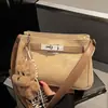Bolsa de Nicho de Luxo Leve Transfronteiriça para Mulheres, Nova Bolsa Kelly Retrô da Moda, Bolsa Transversal de Ombro Único Casual da Moda para Mulheres