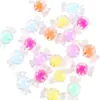 Cuentas transparentes con cuentas de colores en el interior, color mixto, cabeza de conejo, flor de rosa, acrílico, cuentas sueltas, cuentas medianas, accesorios para manualidades, abalorios para pulseras
