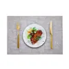Jogos Americanos de Mesa de Jantar Mais Vendidos no Exterior, Porta-Copos com Textura de Couro, Jogos Americanos Isolantes Resistentes ao Calor e a Altas Temperaturas, Jogos Americanos de Cozinha Laváveis