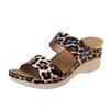 Novos Sapatos Femininos de Exportação Tamanho Grande 2022 Sandálias Estampa de Cobra Estampa de Leopardo Chinelos Chinelos Femininos