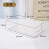 Caja de almacenamiento de escritorio, caja de acrílico transparente para libros, papelería, cesta para guardar mascarillas cosméticas, caja de plástico