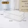 Caja de almacenamiento de escritorio, cesta de almacenamiento transparente de acrílico para cosméticos, caja de almacenamiento para el hogar, cocina, dormitorio, organizador, estante de almacenamiento