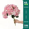 Simulación 5 cabezas Borde de Diente Hortensia Decoración de Boda Manojo de Simulación Hortensia Comercio Electrónico Transfronterizo Paquete Más Vendido Hortensia