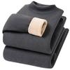 [Terciopelo de camello grueso] conjunto de ropa interior térmica de otoño e invierno de cuello medio alto para hombre y mujer, afelpado y grueso, resistente al frío, ropa de otoño, pantalones largos