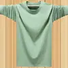 Comercio Exterior 2026 Primavera y Otoño Sudadera Básica Casual para Hombre Camiseta Deportiva de Color Sólido Top Holgado de Talla Grande de Manga Larga para Hombre