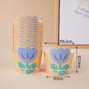Molde para hornear dorado plateado mediano con borde rizado flanjeado plegado vaso de papel para pastel Molde para hornear vaso resistente a altas temperaturas 50 Piezas
