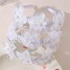 Diadema de Flores de Doble Capa de Perlas para el Cabello Anti-lesiones para Niños Europeos y Americanos Transfronterizos, Accesorios para el Cabello de Moda para Uso Diario para Niñas