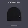Novo Chapéu de Lã Pelúcia Masculino Outono e Inverno, Chapéu de Tricô Espesso Quente para Esportes ao Ar Livre, Chapéu para Frio, Chapéu Pulôver Versátil