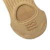 Meias Desodorante Absorventes de Suor Verão Masculinas Esportivas Cano Baixo Invisíveis Antiderrapantes Silicone Cor Sólida Listra Vertical Versátil Meias de Barco