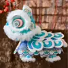 Guochao Linterna del León Despertando Paquete de Materiales DIY Creativa Hecha a Mano Pequeño León Brillante Linterna de Flores Año Nuevo Festival del Bote del Dragón Decoración Exhibición