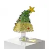 Nuevo Árbol de Navidad Inclinado de 8.5cm Envuelto en Alambre Árbol de Navidad Envuelto en Alambre de Vidrio Zibo Exhibición de Artesanías de Vidrio Navideñas