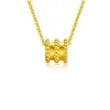Colar com Pingente de Ouro Puro 999 Shenzhen Shuibei Ouro Duro 3D Indústria da Beleza Dia dos Namorados Joias de Ouro Presente Prático