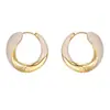 Pendientes de Esmalte de Alta Calidad Estilo Dong Jie Serie Serpiente de Cola Orbital Blanco Leche Marrón Estilo Maillard Accesorios para Pendientes