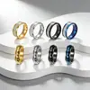 Anillos Populares Europeos y Americanos para Parejas de Amazon, Anillos Giratorios de Acero de Titanio para Aliviar el Estrés, Venta al por Mayor de Fábrica de Joyería