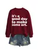 Es un Buen Día Para Amazon Wish Tienda Independiente Sudadera Sencilla Casual Cómoda para Mujer Otoño e Invierno