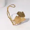 Pulsera de Acero Inoxidable Más Vendida Transfronteriza con Exquisito Diseño de Flor de Ginkgo, Joyería de Pulsera de Acero de Titanio de Lujo Ligero 18K de Alta Gama