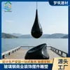 Escultura de Plaza Negra Mate de Fibra de Vidrio Forma de Lágrima Adorno de Pie de Acero Inoxidable en la Orilla del Lago Elemento de Paisaje Personalizado