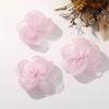 Super estilo princesa fada organza flores de borda queimada diy feito à mão versátil presilha infantil acessórios de cabelo acessórios de vestuário atacado