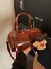 Bolso Boston Versátil de Alta Gama, Bolso de Hombro Simple Brillante Elegante de Lujo Ligero, Bolso Cruzado Personalizado para Mujer 2025