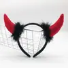 Faixa de Cabeça com Chifres de Halloween Conjunto de Tridente Faixa de Cabeça de Diabo Vermelho Adereços para Show de Máscaras Infantil e Adulto