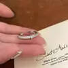 Anillo de Plata de Ley 925 Simple Dulce Fresco Flor Otoño Invierno Nuevo Anillo para Mujer ins Sensación de Alta Gama Anillo de Junta Abierta Ajustable