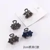 Pinza para el Cabello con Lazo de Pedrería Coreano, Pinza de Tiburón, Pinza para Flequillo, Pinza Superior, Pinza Media, Diseño Pequeño de Lazo Estilo Coreano