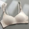 Íntimos Brillantes de Algodón Puro para Mujer, Push-Up, Anticaída, Soporte Lateral, Estilo Coreano Sencillo para Estudiante Universitaria, Sujetador sin Varillas