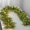 Decoração de Natal da Amazon Decoração de Parede de Rattan Sintético Decoração Luminosa de Porta Pingente de Janela para Festa de Natal de Rattan