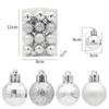 Atacado uma variedade de conjunto misto de presente bola de Natal decoração da árvore de Natal adereços decoração de casa 3cm24PCS