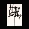 Embalaje independiente acrílico para pastel de cumpleaños, nuevo inserto decorativo de tarjeta para mesa de postres festiva de feliz cumpleaños, decoración para hornear