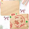 Tábua de Corte de Bambu de Natal Bandeja de Biscoitos de Leite do Papai Noel para Suprimentos de Decoração de Natal Presente de Natal