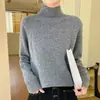 Suéter de Moda Nuevo Cuello Alto Transfronterizo Temperamento Capa Base Casual Otoño Invierno Tejido de Punto Mujer Color Sólido Manga Larga Viaje Simple