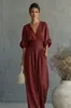 2026 Ropa de Mujer Jumpsuit Elegante con Escote en V y Cintura Ajustada de Estilo Nuevo Transfronterizo Europeo y Americano Primavera y Verano Amazon