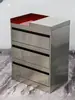Carro de Herramientas para Salón de Belleza Gabinete de Almacenamiento Móvil con Cajones Gabinete de Herramientas para Barbería Peluquería Acero Inoxidable