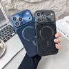 Compatible con iPhone 17, funda de teléfono magnética de metal con lunares, se transforma instantáneamente en una funda con ventana de gran visualización para Apple 16 Pro Max y 15